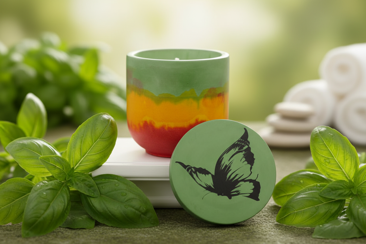 Basil Leaves Soothing Background