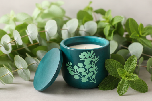 Eucalyptus and Mint Background