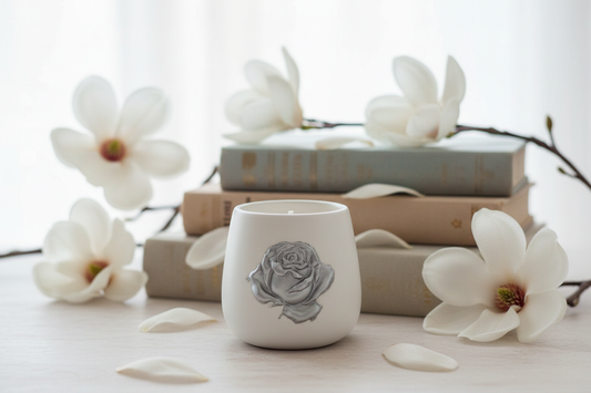 Magnolias and Books Background